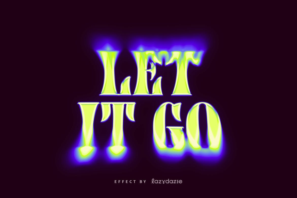 绿紫色镀铬金属溶解效果PS字体效果 Green and Purple Dissolving Chrome PSD Text Effect-3 绿紫色镀铬金属溶解效果PS字体效果 Green and Purple Dissolving Chrome PSD Text Effect