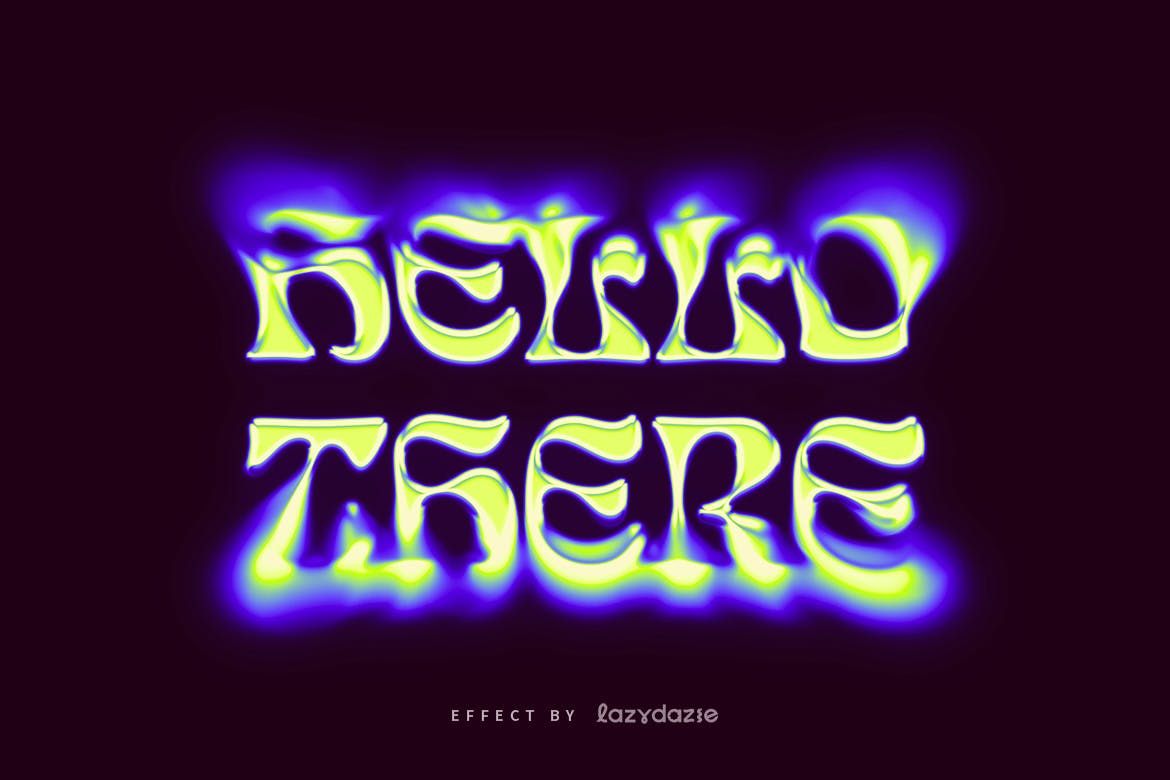 绿紫色镀铬金属溶解效果PS字体效果 Green and Purple Dissolving Chrome PSD Text Effect-4 绿紫色镀铬金属溶解效果PS字体效果 Green and Purple Dissolving Chrome PSD Text Effect