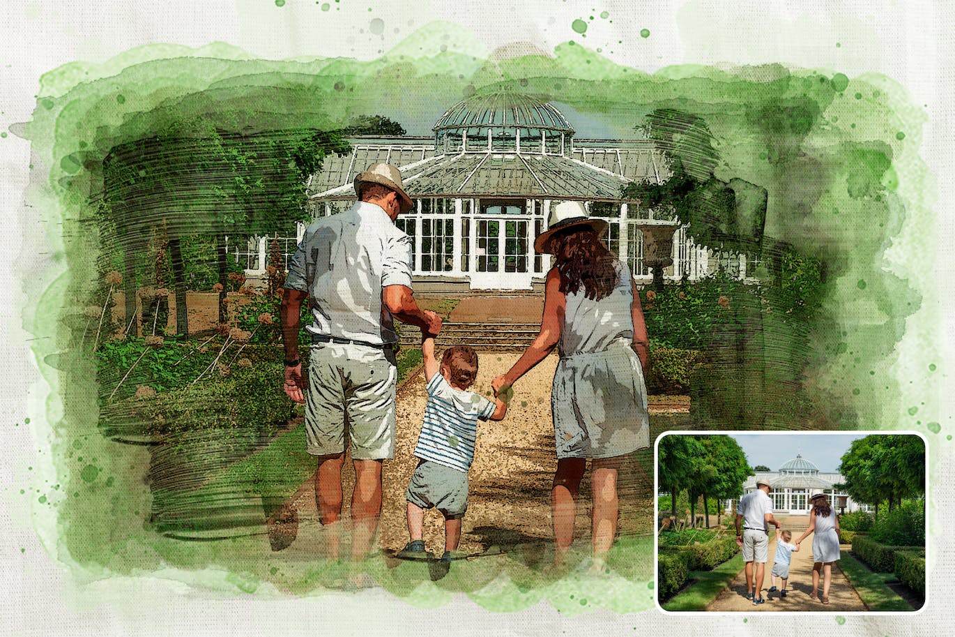 PS水彩效果动作 Watercolor Photoshop Effect