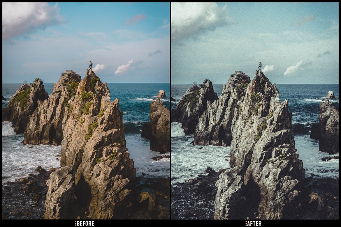 颗粒感复古照片效果LR预设 Grainy Vintage – Desktop and Mobile Presets