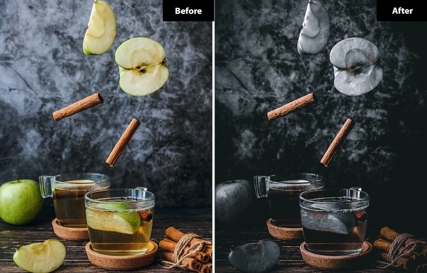 6 个美食摄影调色滤镜 Lightroom 和 Photoshop 预设 6 Cinnamon Lightroom and Photoshop Presets