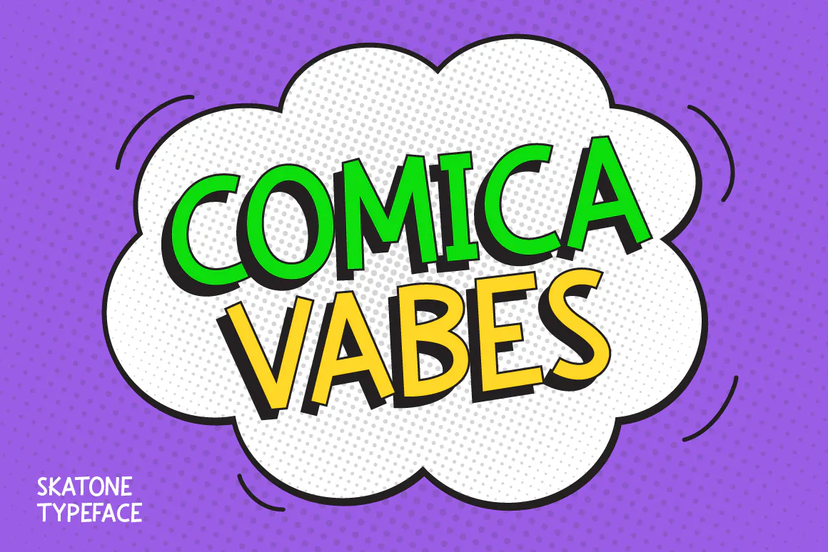 有趣而活泼的漫画显示字体- Skatone - Fun Comic Display Font