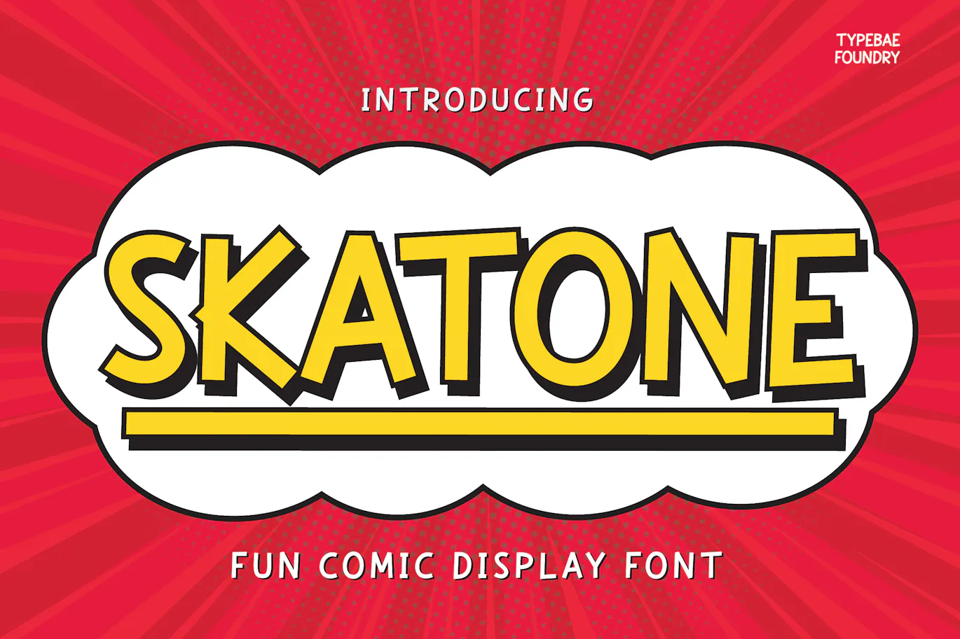 有趣而活泼的漫画显示字体- Skatone – Fun Comic Display Font