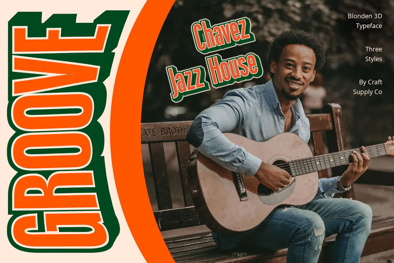 3D效果无衬线设计装饰字体 Blonden 3D第2张-皮玩部落 3D效果无衬线设计装饰字体 Blonden 3D