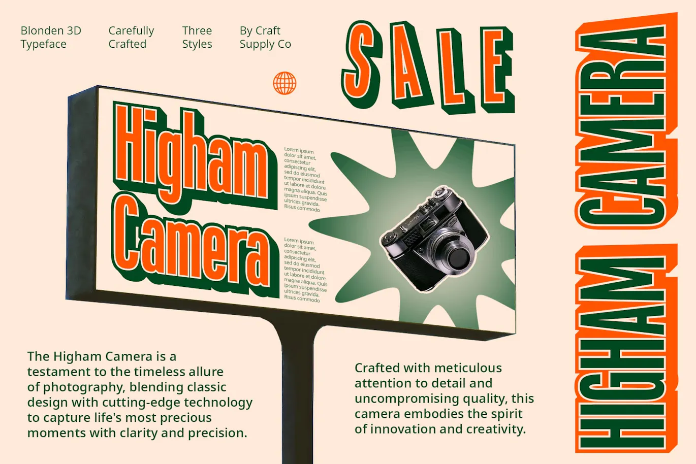 3D效果无衬线设计装饰字体 Blonden 3D第6张-皮玩部落 3D效果无衬线设计装饰字体 Blonden 3D