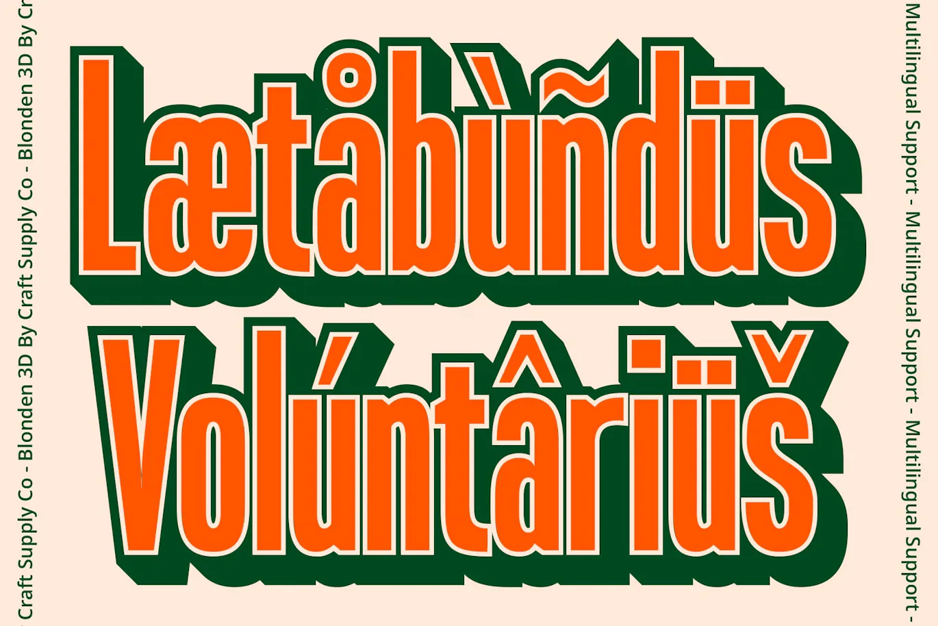 3D效果无衬线设计装饰字体 Blonden 3D第4张-皮玩部落 3D效果无衬线设计装饰字体 Blonden 3D