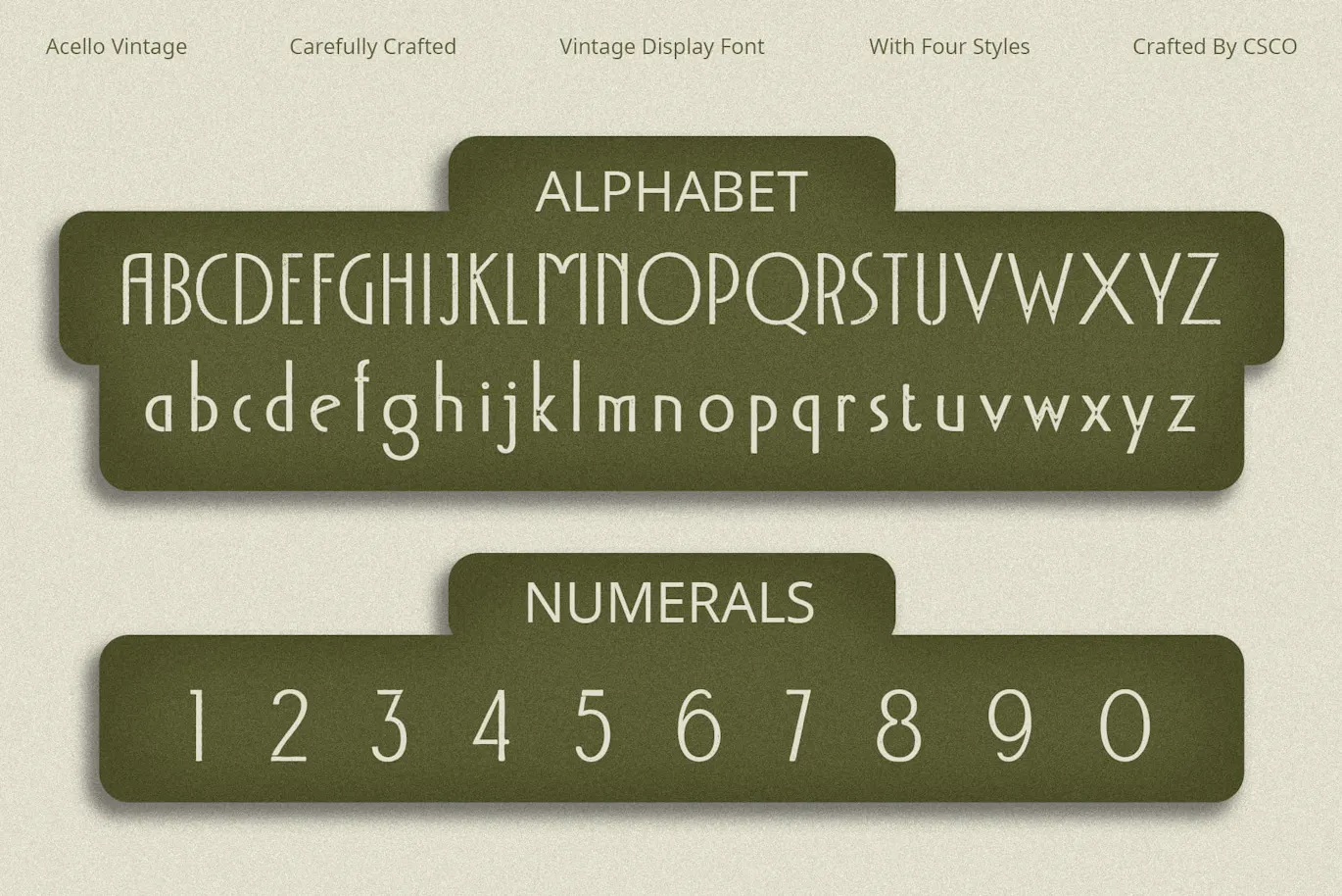 永恒的优雅与装饰艺术字体 - Acello Vintage