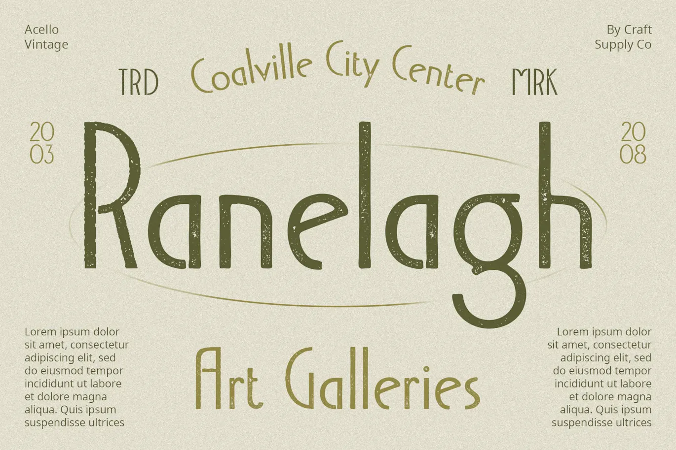 永恒的优雅与装饰艺术字体 - Acello Vintage