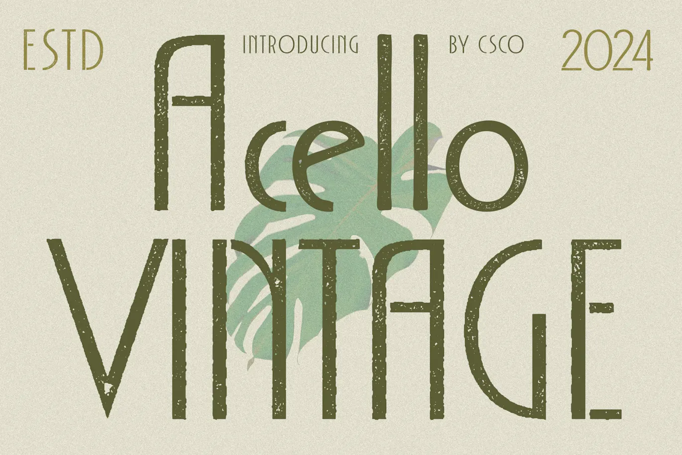 永恒的优雅与装饰艺术字体 – Acello Vintage