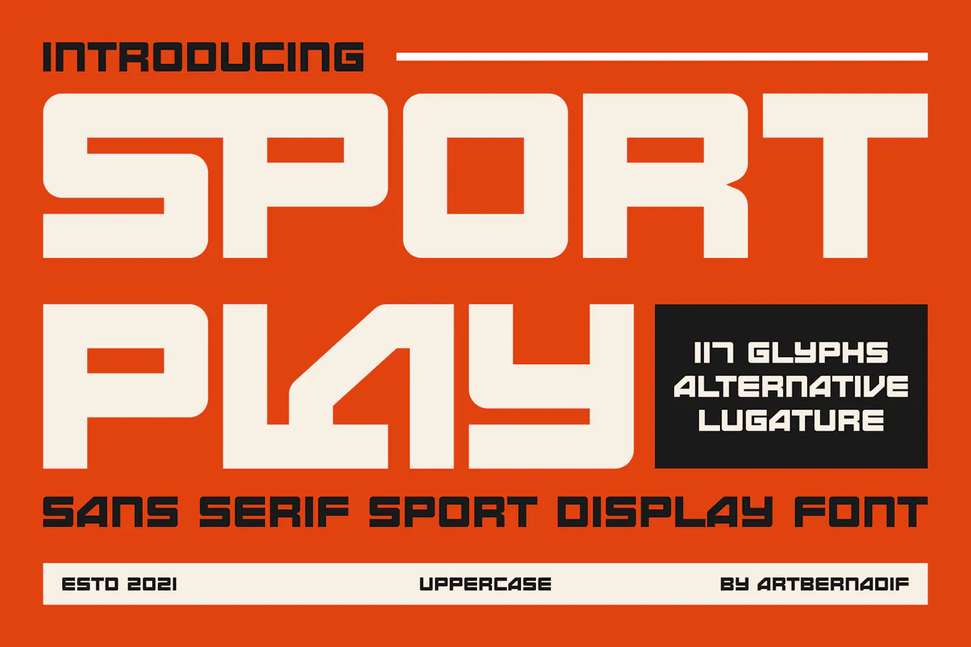 大胆而真实无衬线体运动装饰字体 Sport Play – Sans Serif Sport Display Font