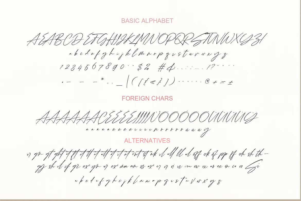 精美炫酷手写签名字体 - Ainsley