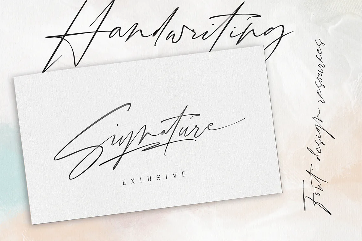 精美炫酷手写签名字体 - Ainsley