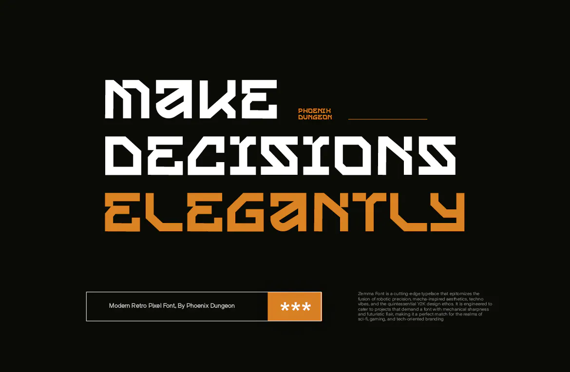 科幻游戏机甲风格英文字体 - Zemma Font第10张-皮玩部落 科幻游戏机甲风格英文字体 - Zemma Font