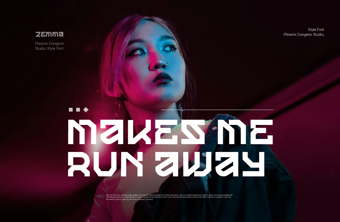 科幻游戏机甲风格英文字体 - Zemma Font第9张-皮玩部落 科幻游戏机甲风格英文字体 - Zemma Font