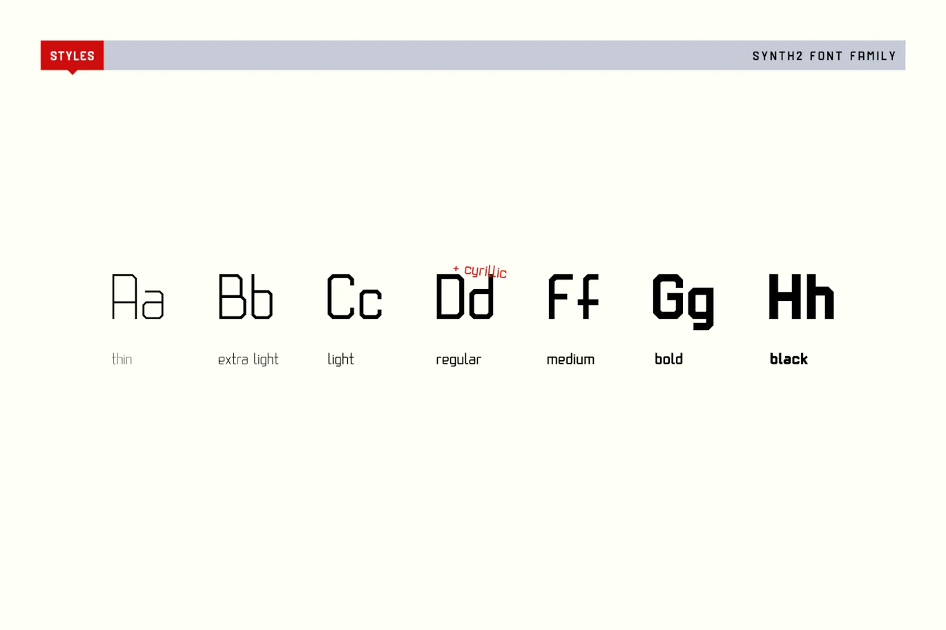 未来主义科技感的英文无衬线字体 - Synt2