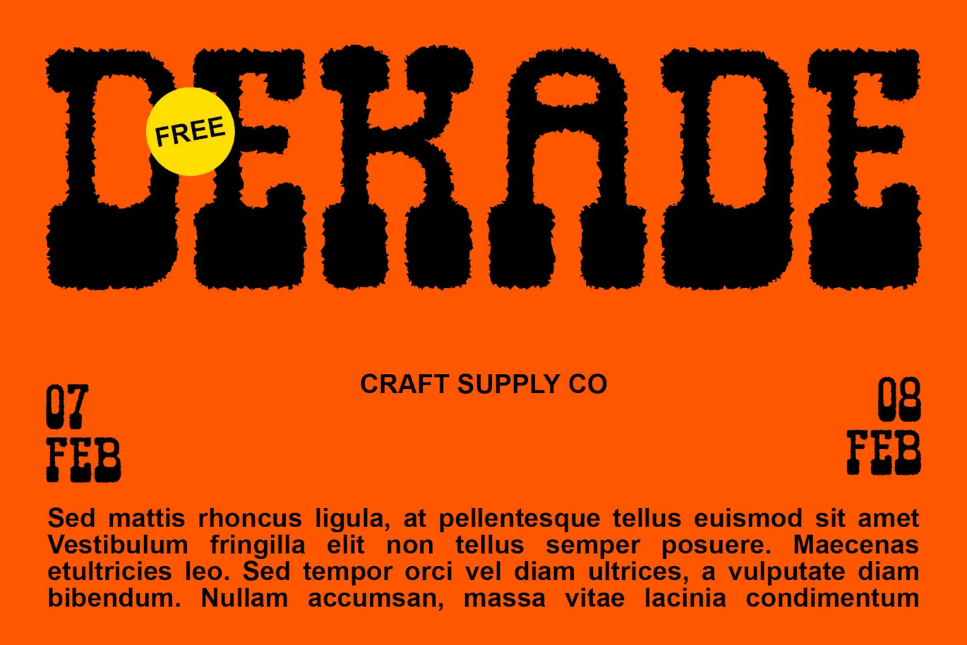 独特粗糙粗旷毛刺边的英文装饰字体 – Velton Rough