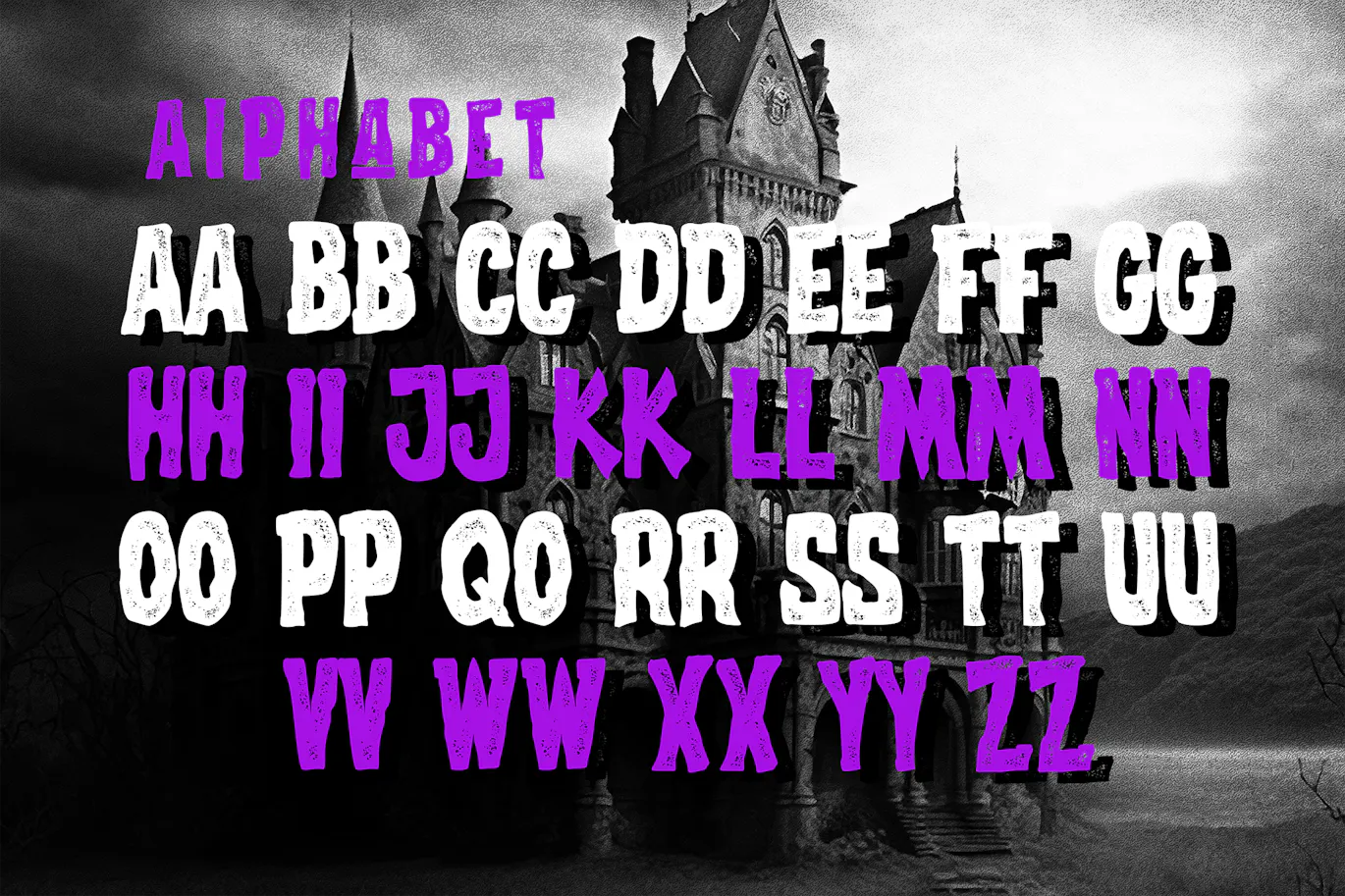 复古恐怖卡通漫画的英文装饰标题字体 - Poisons第2张-皮玩部落 复古恐怖卡通漫画的英文装饰标题字体 - Poisons