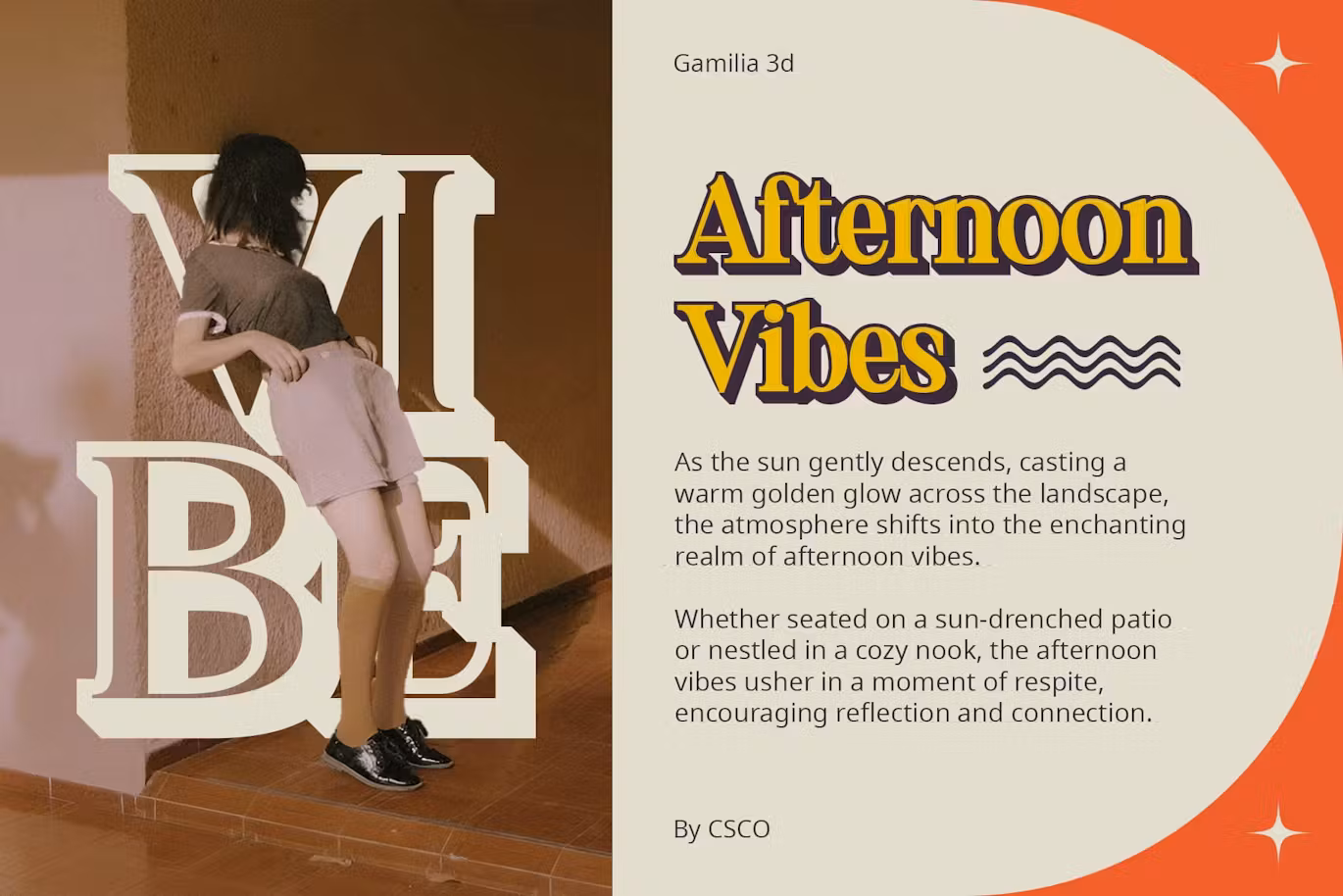 迷人衬线美学的英文3d分层字体 - Gamilia 3D