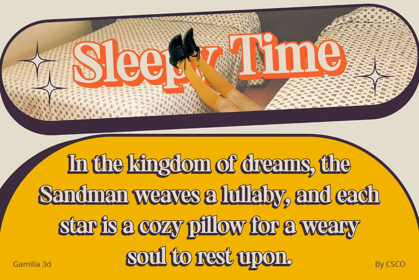 迷人衬线美学的英文3d分层字体 - Gamilia 3D