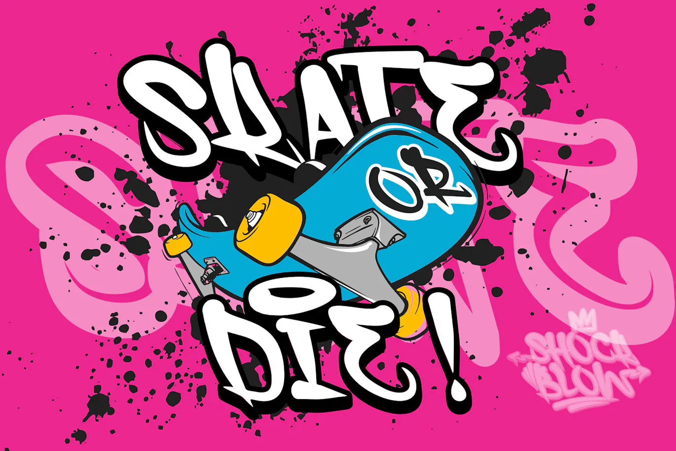 充满活力的英文街头涂鸦分层字体 – Shock Blow