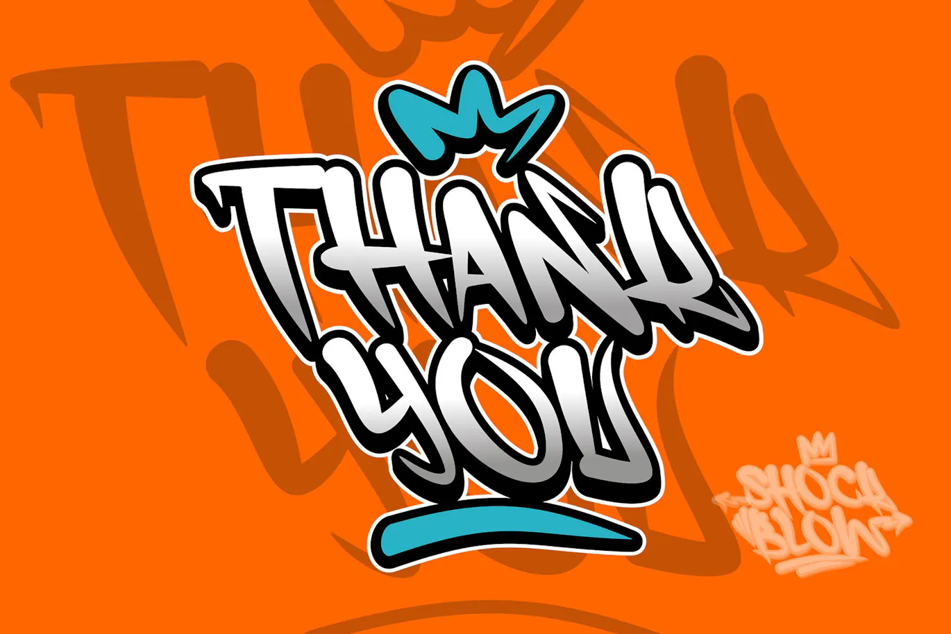 充满活力的英文街头涂鸦分层字体 - Shock Blow第8张-皮玩部落 充满活力的英文街头涂鸦分层字体 - Shock Blow