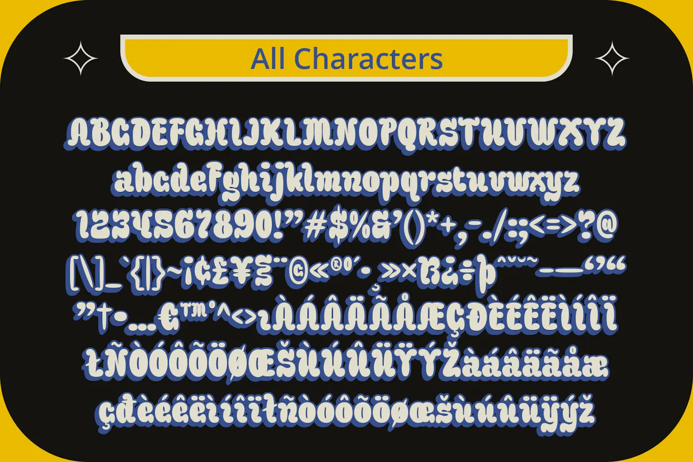 异想天开泡泡风格的英文3d分层字体 - Wegas 3D