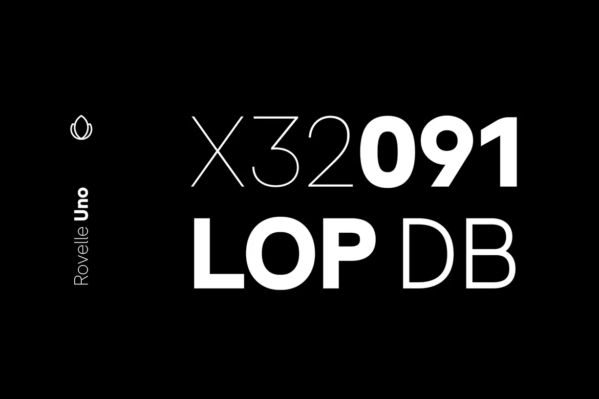 多种粗细效果的英文无衬线字体系列 - Rovelle Uno第3张-皮玩部落 多种粗细效果的英文无衬线字体系列 - Rovelle Uno