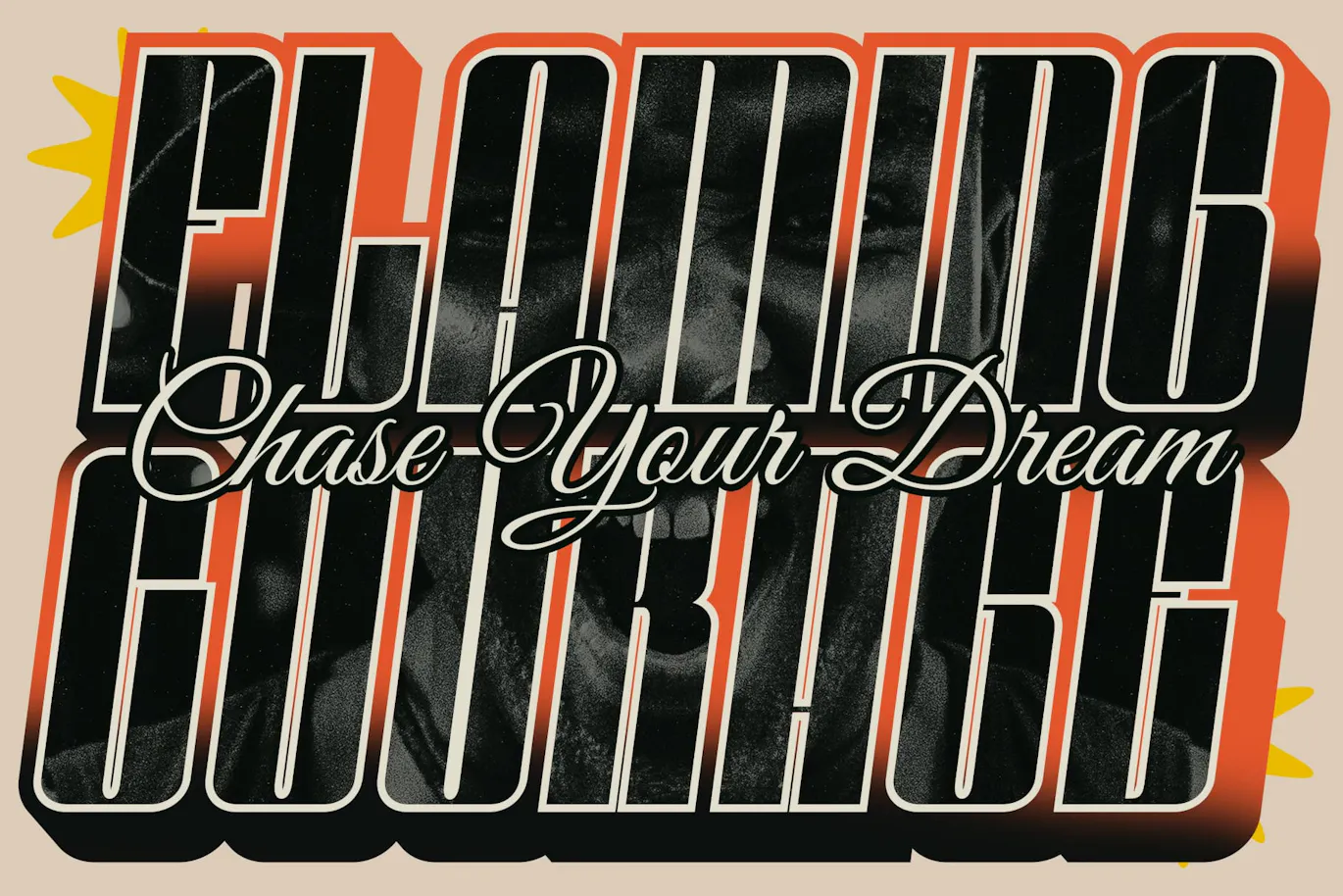 3d复古时髦粗体拉伸的英文装饰字体 - Sazzle 3D