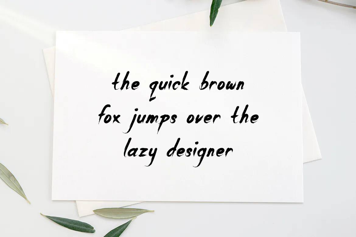 独特手绘粗糙纹理的英文笔刷字体 - BroSyizt