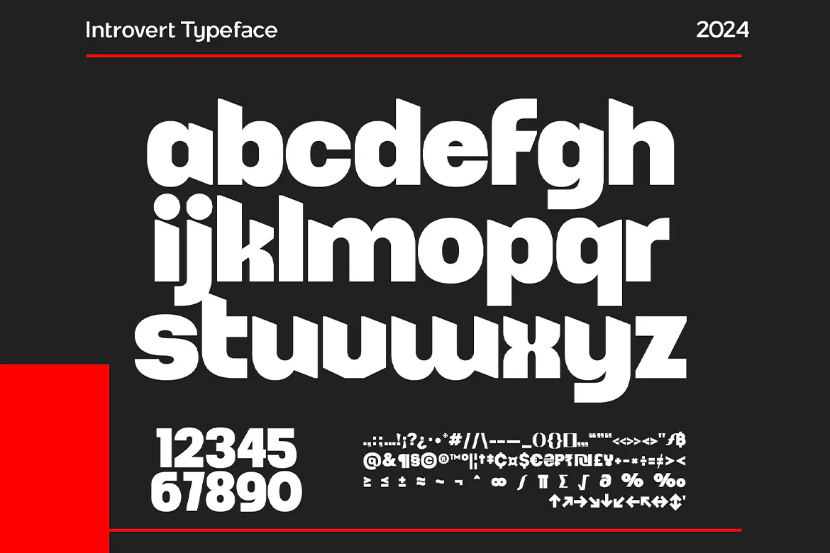 独特极简锋利边缘的英文无衬线字体 - introvert第10张-皮玩部落 独特极简锋利边缘的英文无衬线字体 - introvert