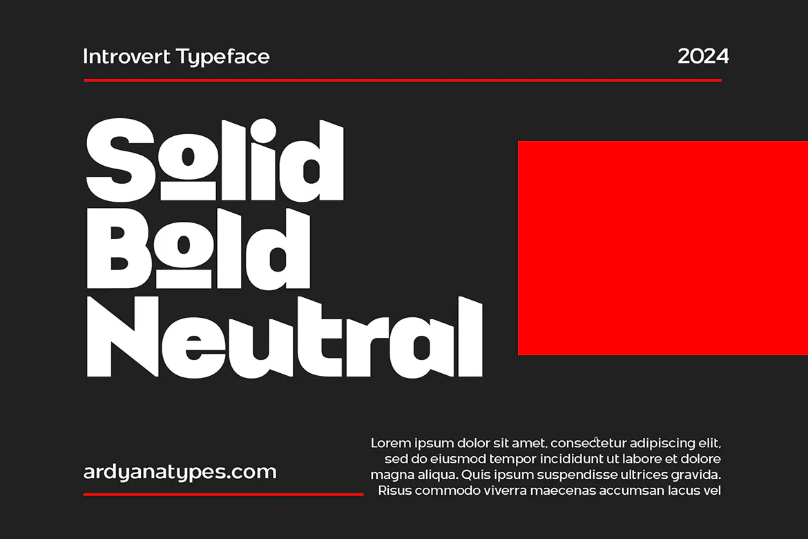 独特极简锋利边缘的英文无衬线字体 - introvert第5张-皮玩部落 独特极简锋利边缘的英文无衬线字体 - introvert