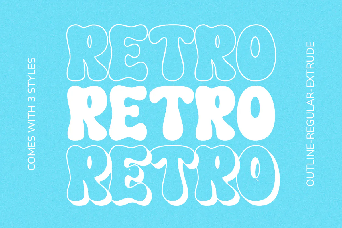 俏皮时髦的迷幻酸性英文嬉皮士字体 - Baldock