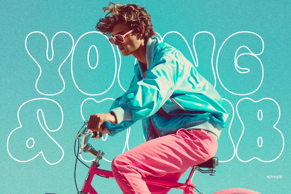 俏皮时髦的迷幻酸性英文嬉皮士字体 - Baldock