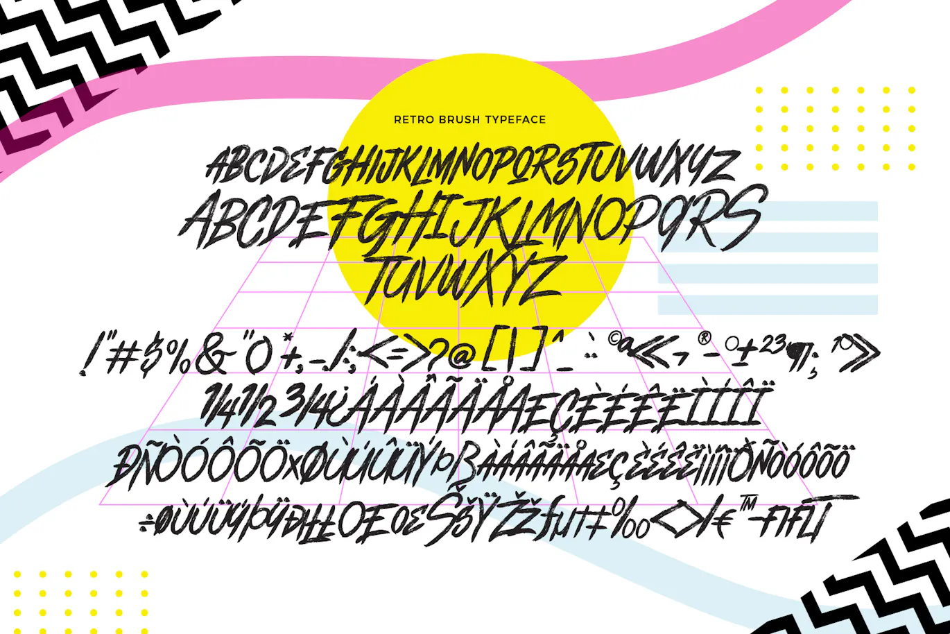 复古迪斯科风格的英文手写笔刷字体 - Nightwish第2张-皮玩部落 复古迪斯科风格的英文手写笔刷字体 - Nightwish