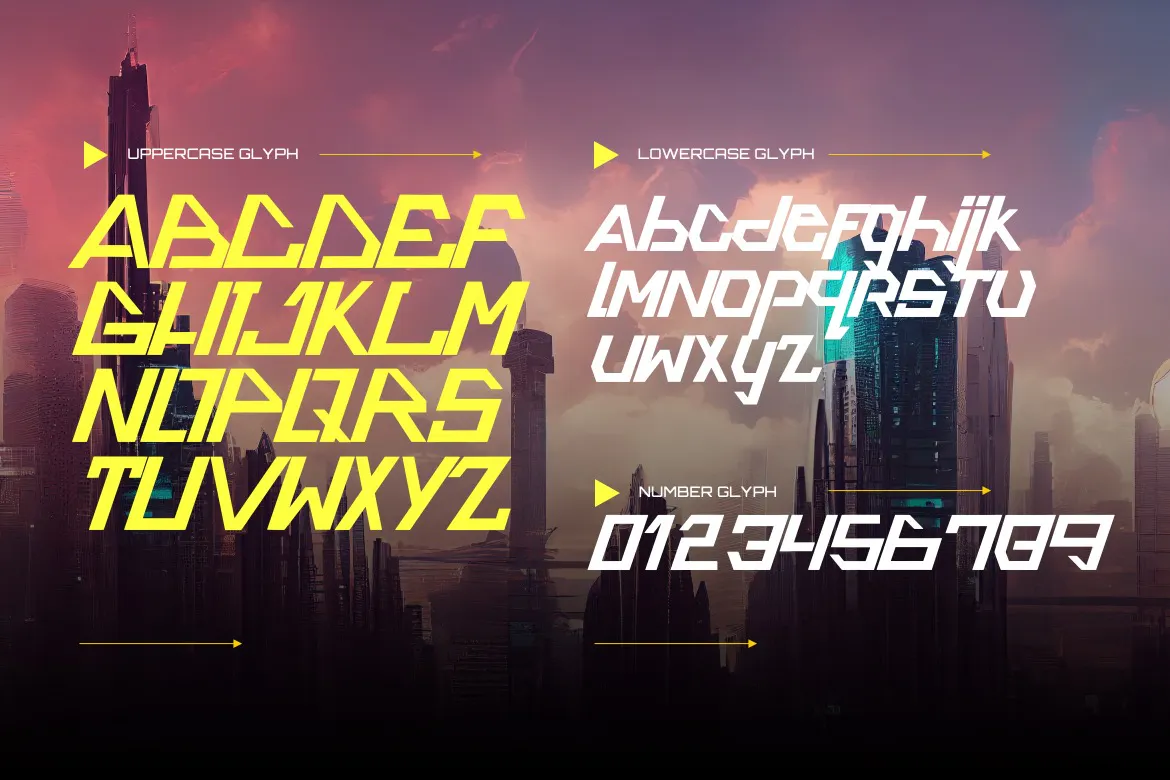 精致优雅流畅赛博朋克风英文装饰字体 - Omnitrinx第5张-皮玩部落 精致优雅流畅赛博朋克风英文装饰字体 - Omnitrinx