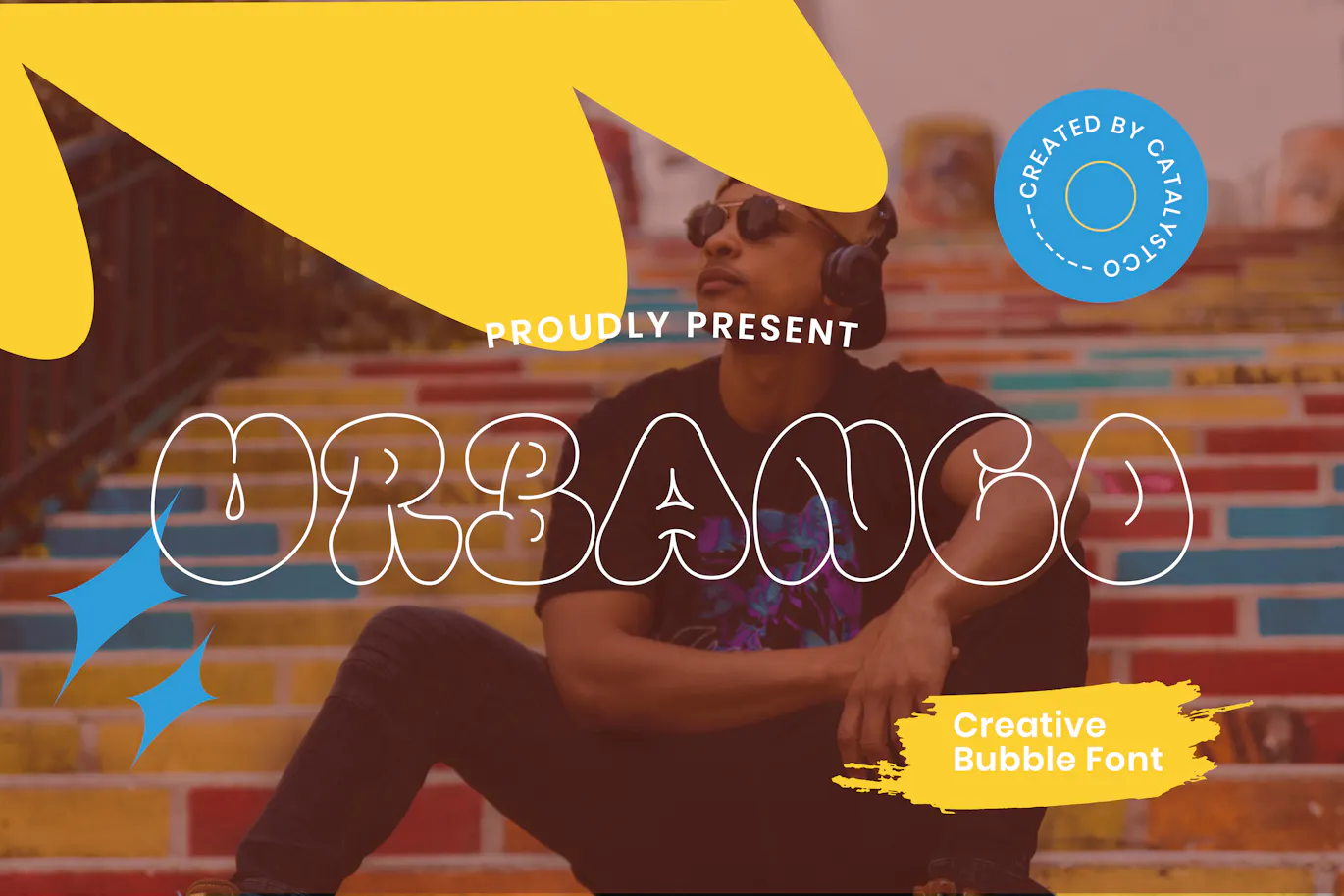 复古城市街头风格的创意英文气泡字体 – Urbanco