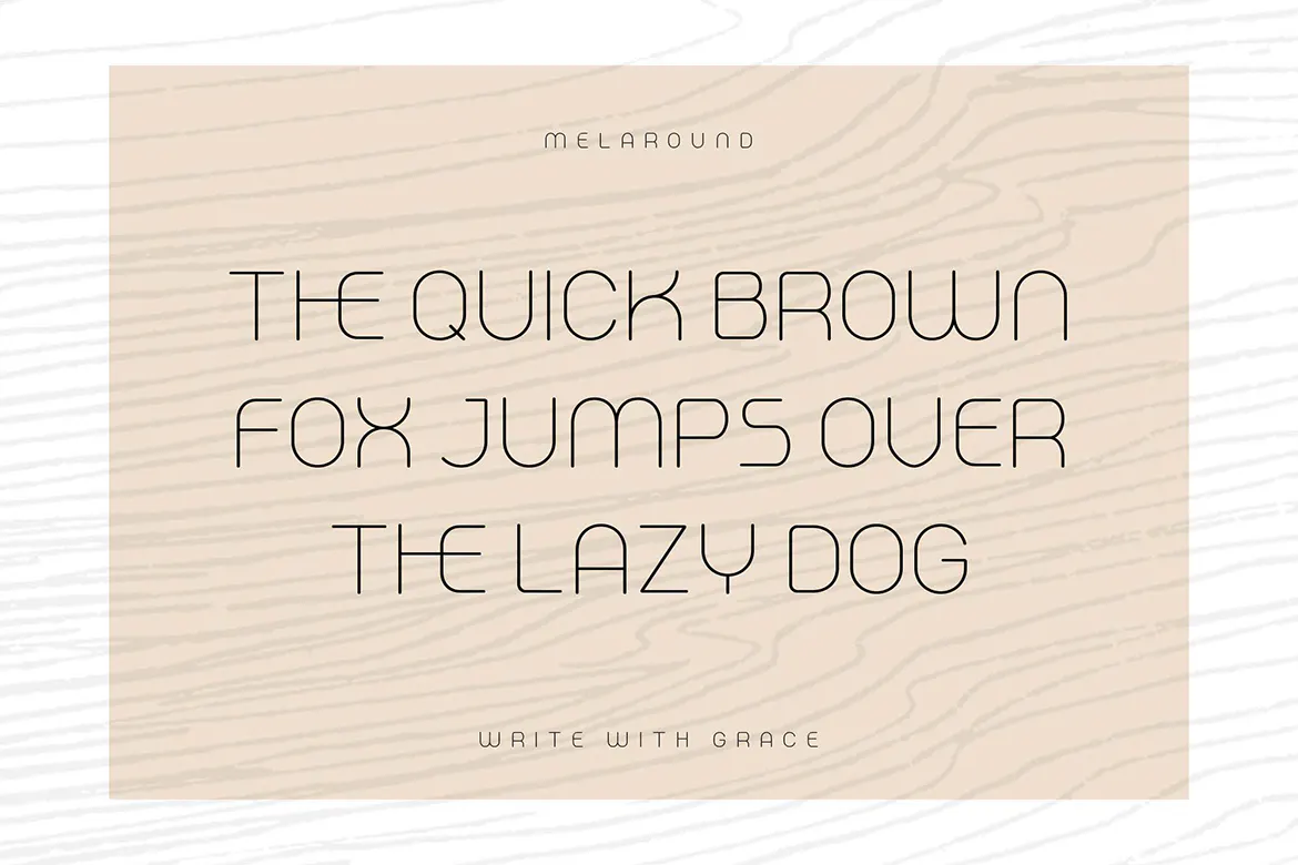 简约线条的英文无衬线装饰字体 - Melaround第12张-皮玩部落 简约线条的英文无衬线装饰字体 - Melaround