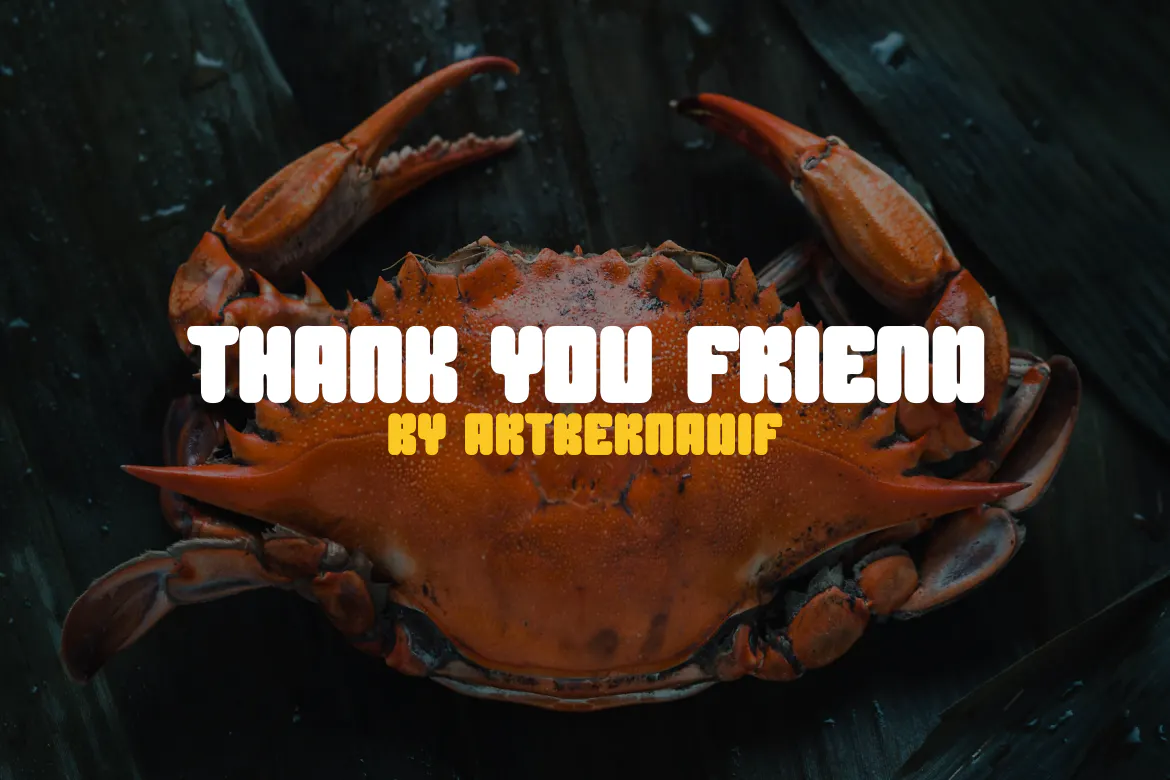 俏皮大胆的英文粗体圆体装饰字体 - Betty Crab