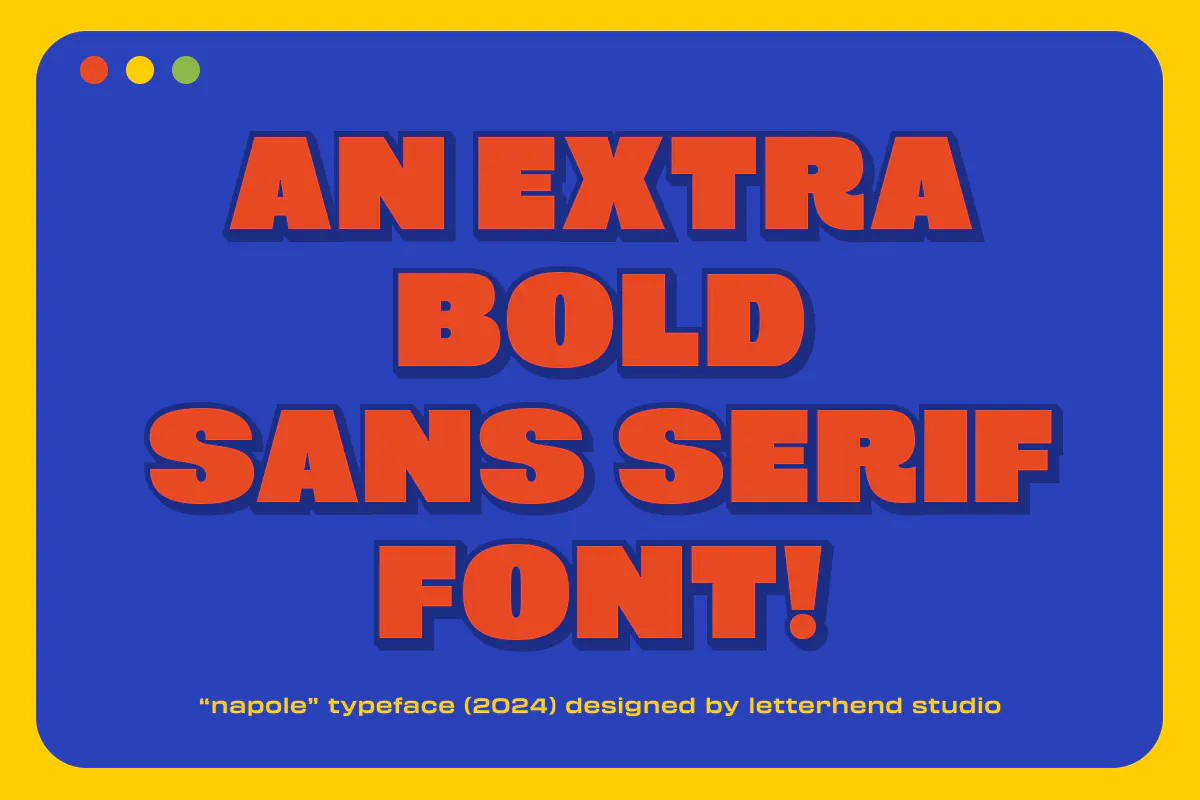 厚重大胆出色的英文无衬线字体 - Napole