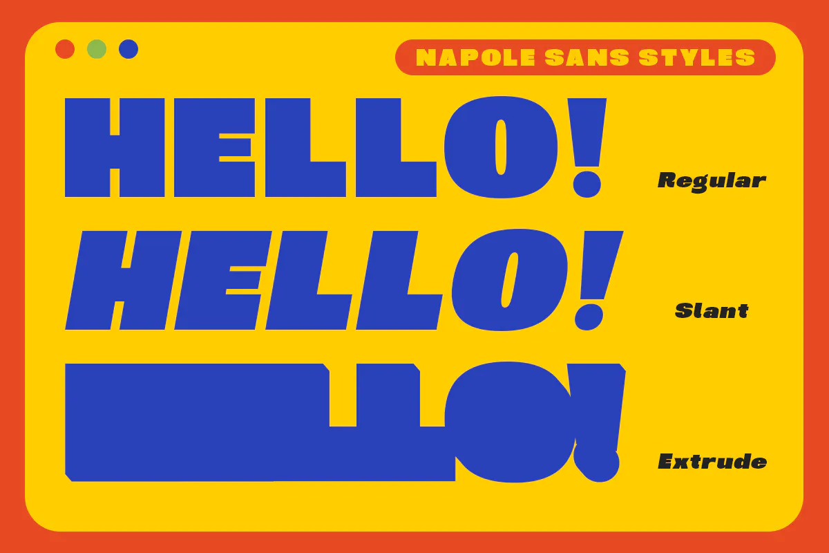 厚重大胆出色的英文无衬线字体 - Napole
