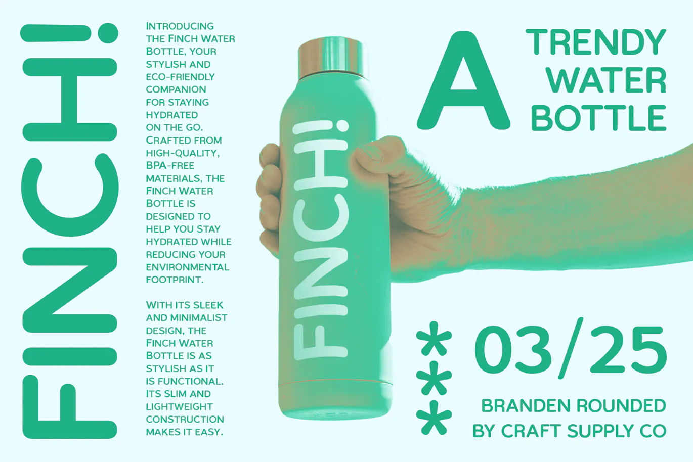 优雅柔软的英文圆体字体 - Branden Rounded第3张-皮玩部落 优雅柔软的英文圆体字体 - Branden Rounded