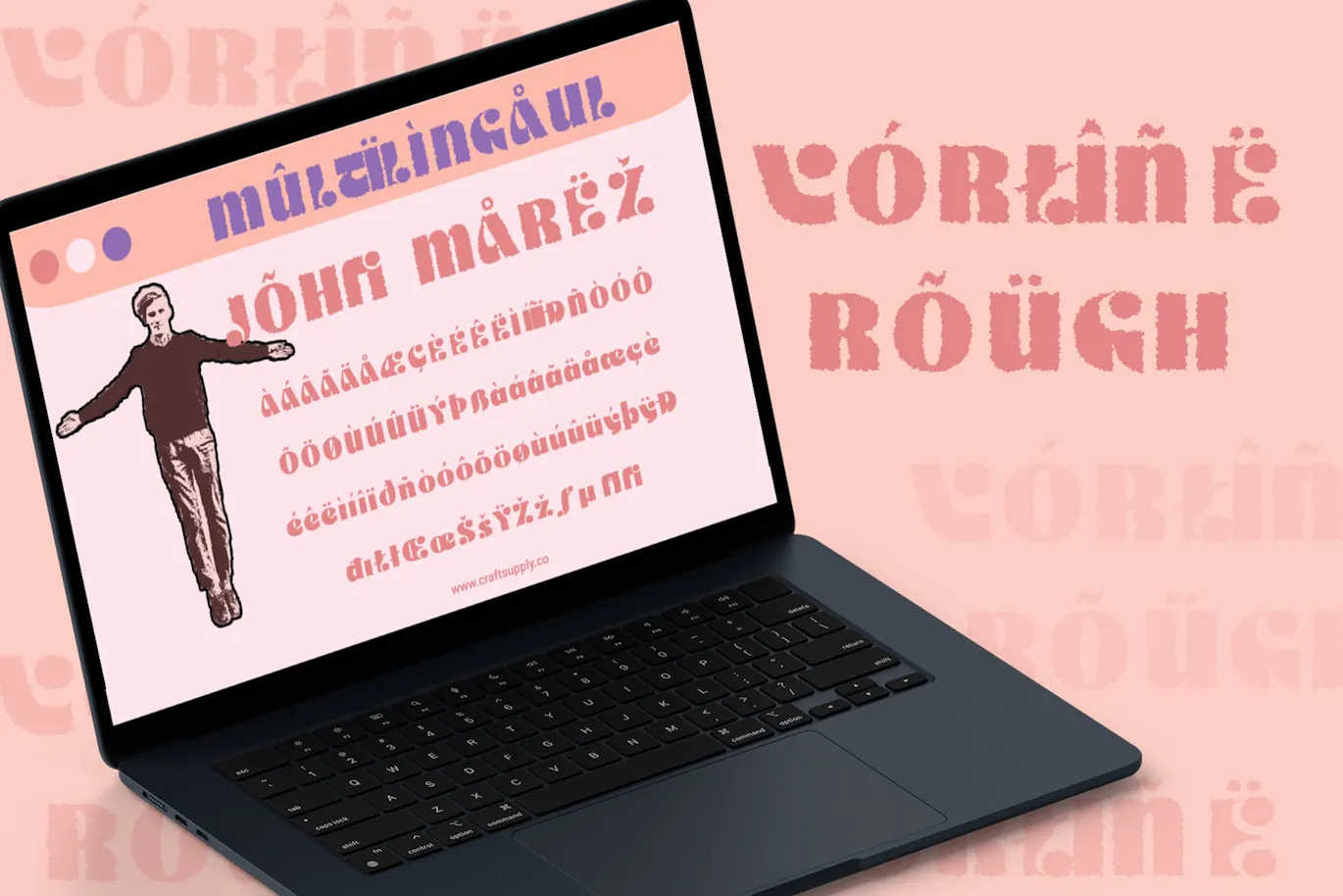 有趣俏皮复古粗糙边缘的英文装饰字体 - Vorline Rough