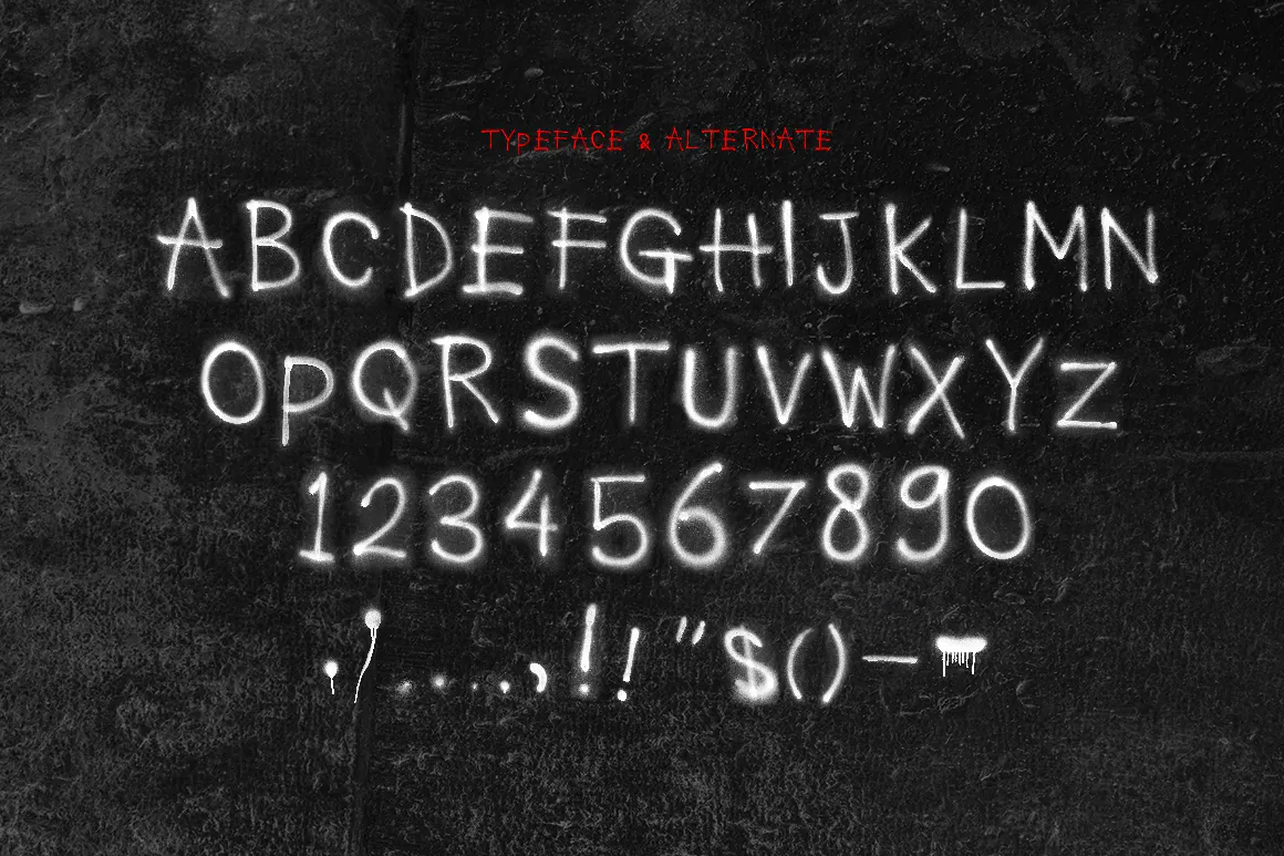 涂鸦喷涂效果的英文手写SVG字体 - Rough Spray第7张-皮玩部落 涂鸦喷涂效果的英文手写SVG字体 - Rough Spray