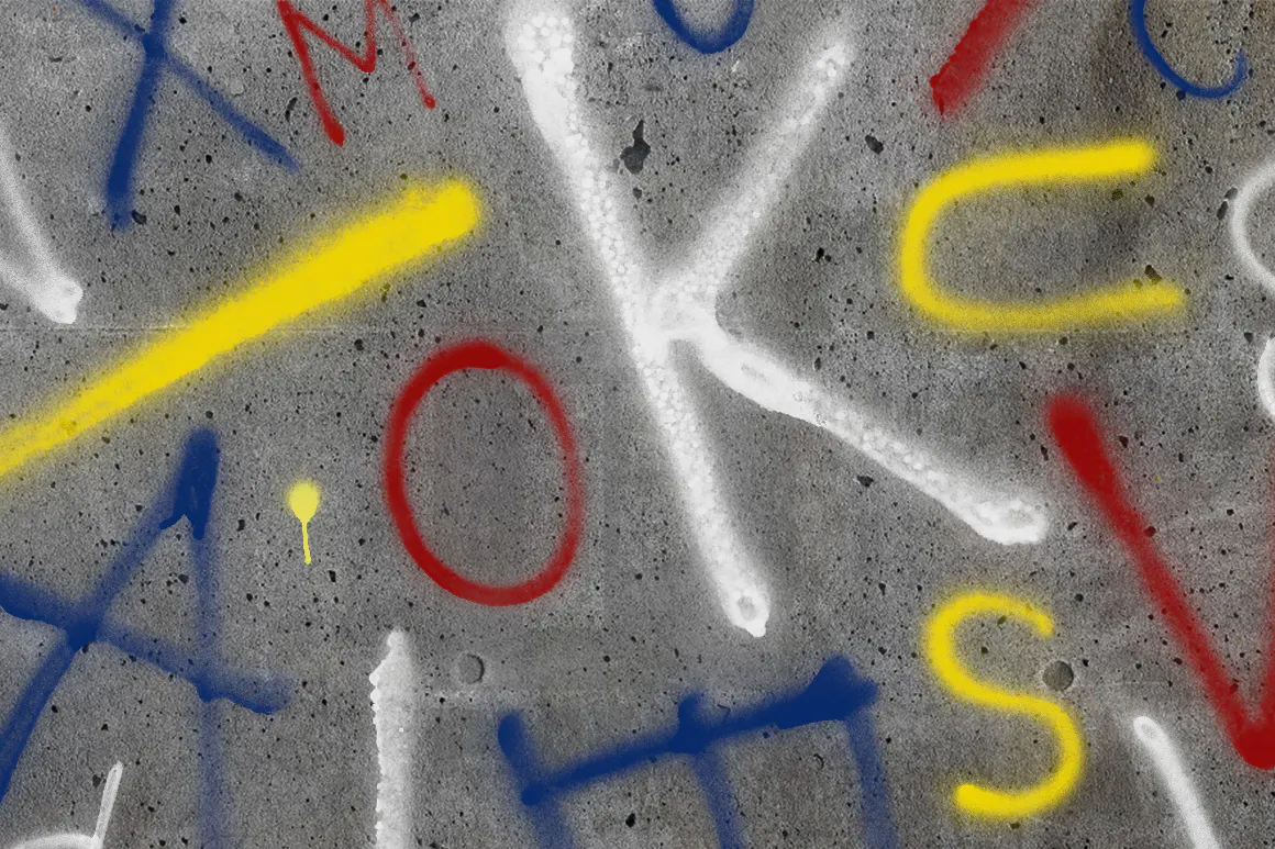 涂鸦喷涂效果的英文手写SVG字体 - Rough Spray第3张-皮玩部落 涂鸦喷涂效果的英文手写SVG字体 - Rough Spray