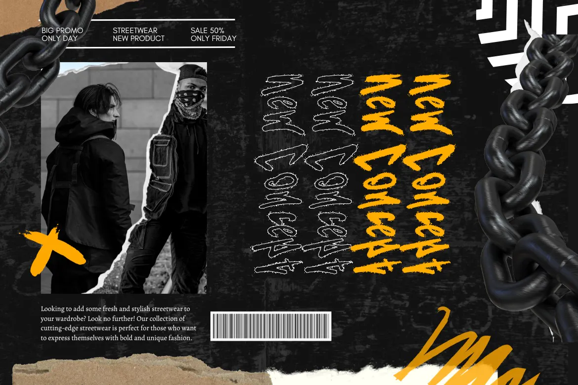 时尚的英文手写涂鸦纹理笔刷字体 - Omnivotrex