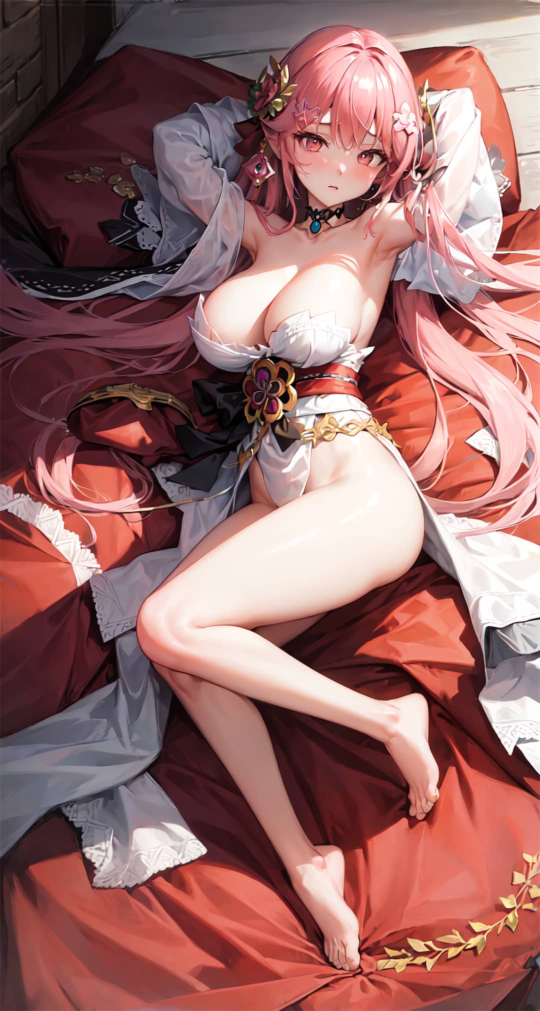 【P站画师】白色兽耳 神子AI绘画