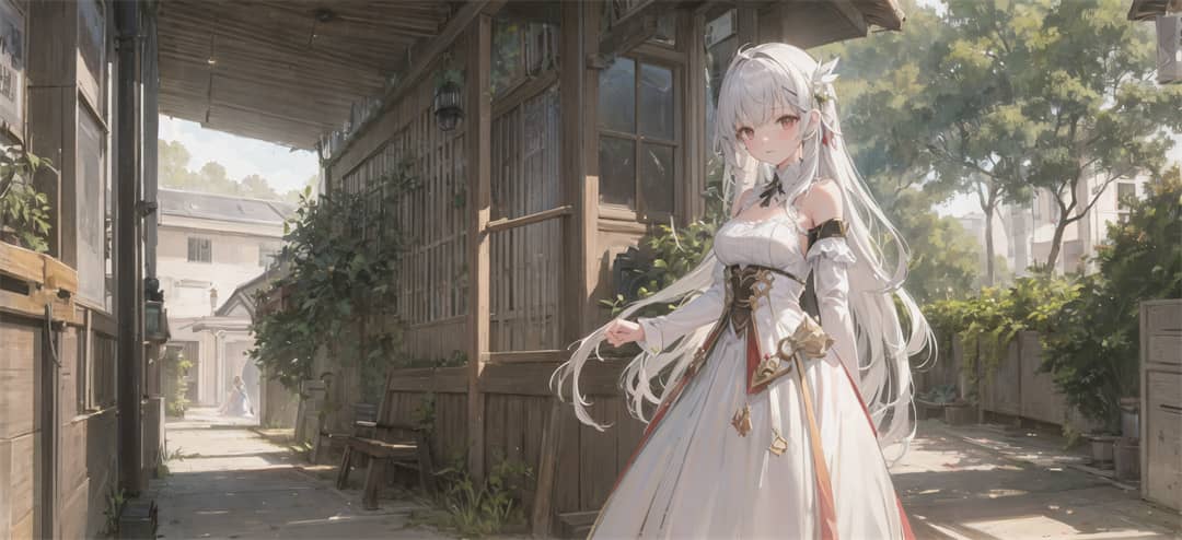 【P站画师】白色兽耳 神子AI绘画