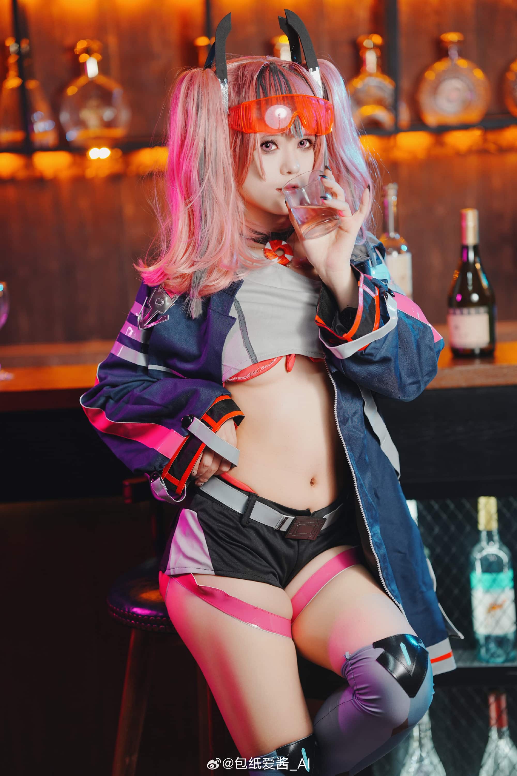 碧蓝航线布莱默顿原皮cos @包纸爱酱_AI