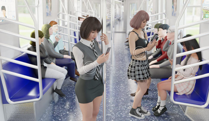 电车上的个性女孩 官方中文版 互动SLG游戏