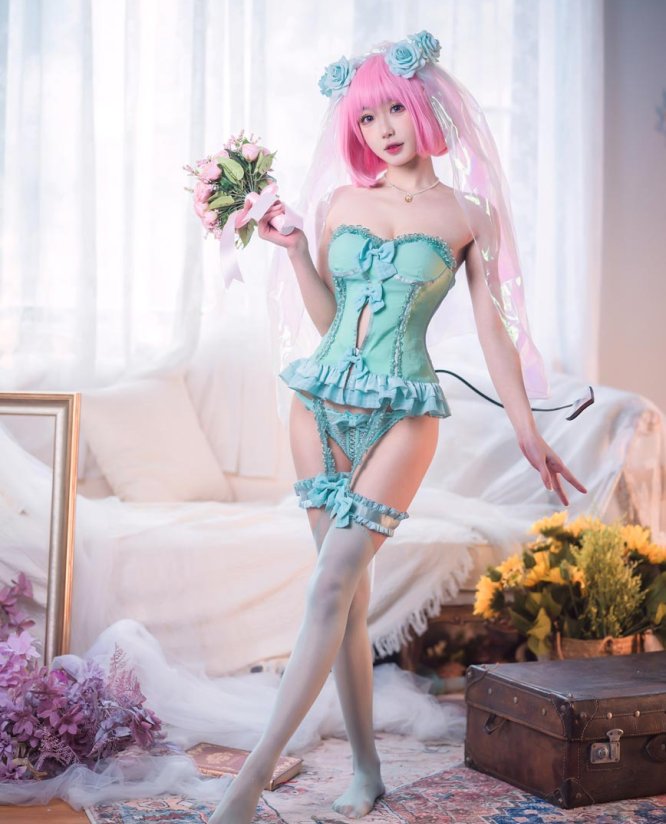 阿包也是兔娘 王女梦梦 婚纱内衣[33P-573MB]